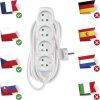 Prodlužovací kabel 7 m / 4 zásuvky / bílý / PVC / 1 mm2