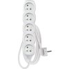 Prodlužovací kabel 1,5 m / 5 zásuvek / bílý / PVC / 1 mm2