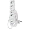 Prodlužovací kabel 3 m / 5 zásuvek / bílý / PVC / 1,5 mm2