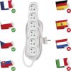 Prodlužovací kabel 5 m / 6 zásuvek / bílý / PVC / 1 mm2