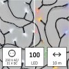 LED vánoční řetěz 2v1, 10 m, venkovní i vnitřní, studená bílá/multicolor, programy