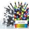 LED vánoční řetěz 2v1, 10 m, venkovní i vnitřní, studená bílá/multicolor, programy