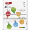 LED světelný cherry řetěz – kuličky 2,5 cm, 4 m, venkovní i vnitřní, multicolor, časovač