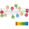LED světelný cherry řetěz – kuličky 2,5 cm, 4 m, venkovní i vnitřní, multicolor, časovač