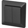 Přepínač dvojitý střídavý č. 6+6, antracit