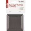 Přepínač dvojitý střídavý č. 6+6, antracit