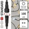 Standard LED spojovací vánoční řetěz blikající, 10 m, venkovní, teplá/studená bílá