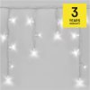 Profi LED spojovací řetěz blikající bílý – rampouchy, 3 m, venkovní, studená bílá