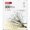 LED světelný řetěz – svítící trsy, nano, 5,2 m, vnitřní, teplá bílá, časovač