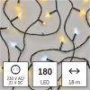 LED vánoční řetěz, 18 m, venkovní i vnitřní, teplá/studená bílá, časovač