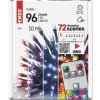 LED vánoční řetěz, 10 m, venkovní i vnitřní, RGB, ovladač, programy, časovač