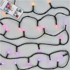 LED vánoční řetěz, 12 m, venkovní i vnitřní, RGB, ovladač, programy, časovač