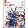LED vánoční řetěz, 12 m, venkovní i vnitřní, RGB, ovladač, programy, časovač