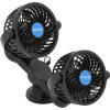 Ventilátor MITCHELL DUO 2x108mm 12V na přísavku