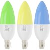 IMMAX NEO SMART sada 3x žárovka LED E14 6W RGB+CCT barevná a bílá, stmívatelná, Wi-Fi, TUYA