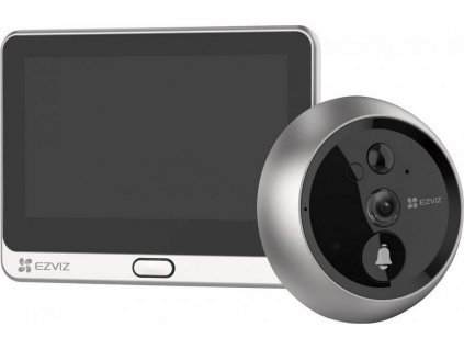 EZVIZ chytrý dveřní videotelefon DP2/ Wi-Fi/ kamera 1080p/ kukátko/ zvonek/ IR do 5 m/ PIR/ LCD 4,3"