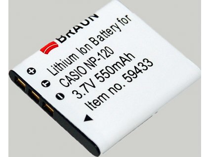 Braun akumulátor CASIO NP-120, 550mAh