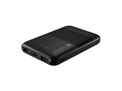 NATEC powerbanka TREVI COMPACT 5000 mA 2X USB-A + 1X USB-C, černá