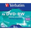 VERBATIM DVD-RW (4x, 4,7GB), 5ks/pack