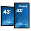 43" iiyama TF4339MSC-B1AG: AMVA, FullHD, capacitive, 12P, 400cd/m2, VGA, HDMI, DP, 24/7, IP54, černý