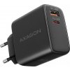 AXAGON nabíječka do sítě / ACU-PQ45/ 1x USB-C / 1x USB-A / PD3.0/QC4+/PPS/SFC2.0/AFC/SCP/Apple / 45W / černá