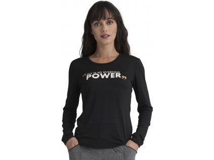 Elegantní triko s dlouhým rukávem a nápisem JOY IS MY EVERYDAY POWER EL815