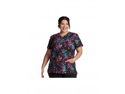 damska halenka s hvezdickami a srdicky dickies dk708