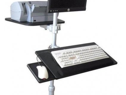 Ergonomický držák na klávesnici s přihrádkou na myš
