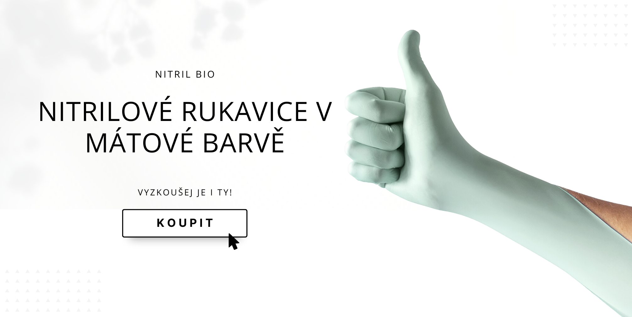 Bio nitrilové rukavice v mátové barvě