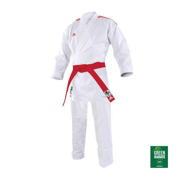 Adidas WKF Kimono adiLIGHT K192 DNA Primegreen, Premier League Farba: Červená, Veľkosť: 150