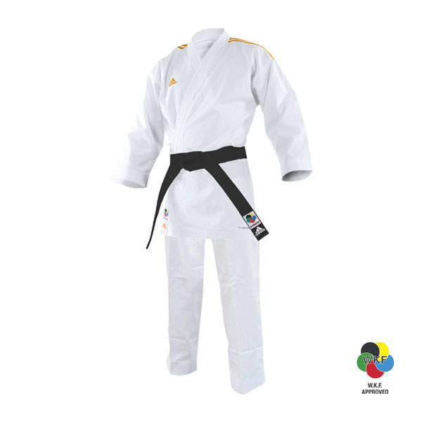 Adidas WKF Kimono adiLIGHT K192 Primegreen, Premier League Farba: Zlatá, Veľkosť: 175