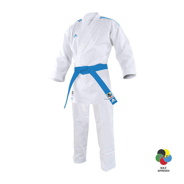 Adidas WKF Kimono adiLIGHT K192 Primegreen, Premier League Farba: Modrá, Veľkosť: 150