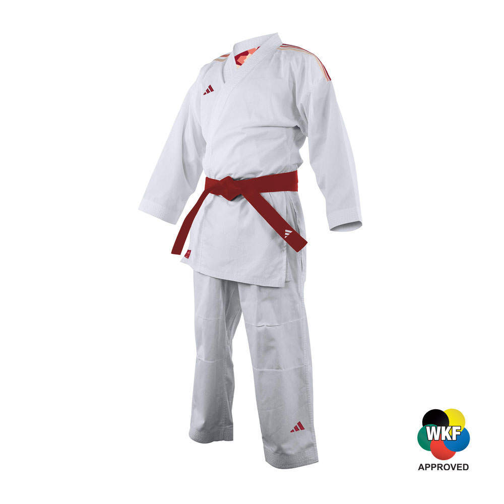 Adidas WKF Kimono DNA kumite FIGHTER Farba: Červená, Veľkosť: 145