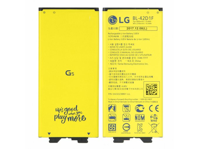 eng pl Battery LG G5 H850 Bl 42D1F 2800mAh Bulk 69337 1