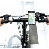 USAMS ZJ053 univerzálny vodeodolný silikónový a hliníkový držiak pre mobilné telefóny na bicykel čierny