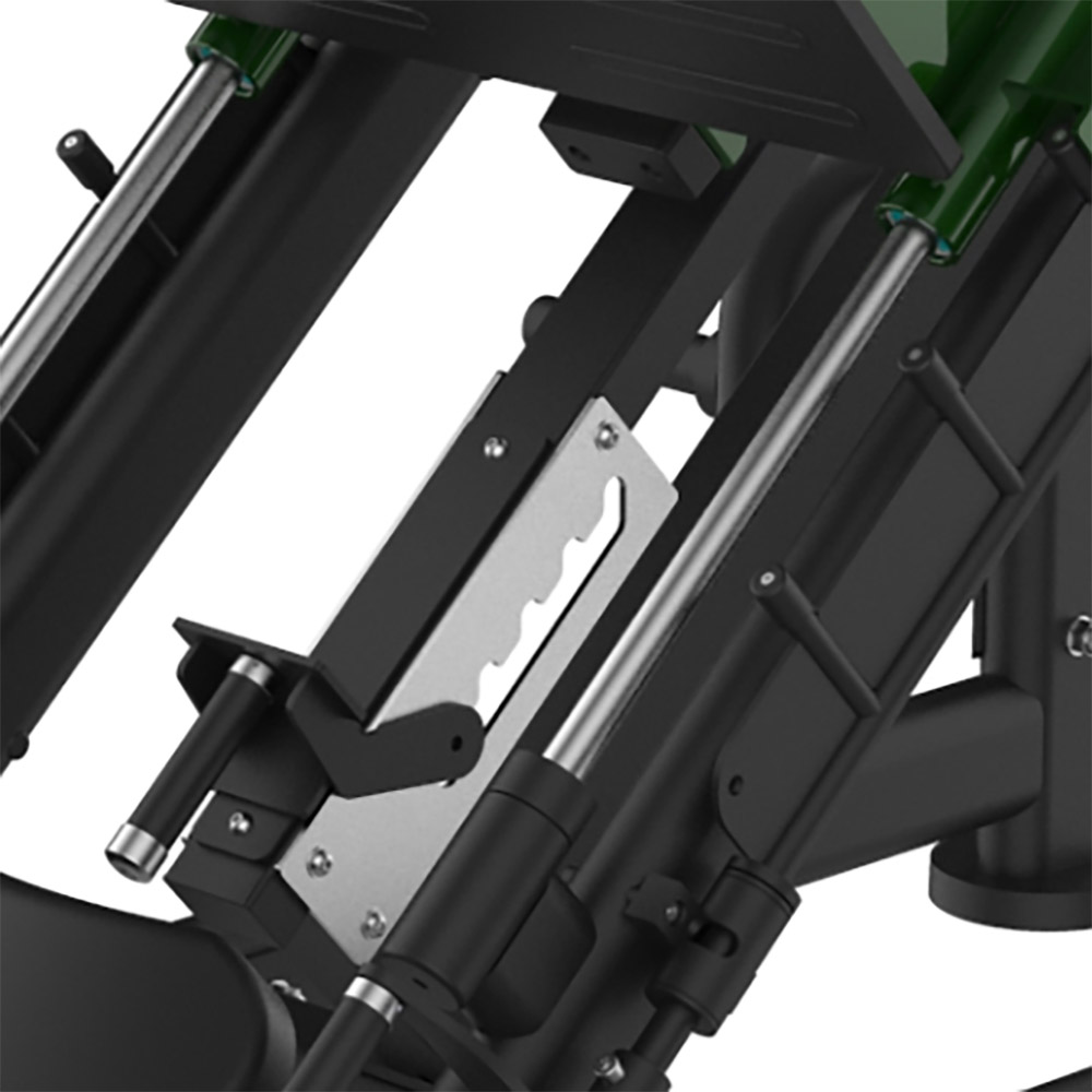 45 Degree Leg Press B756 – detail robustnej konštrukcie a bezpečnostných dorazov