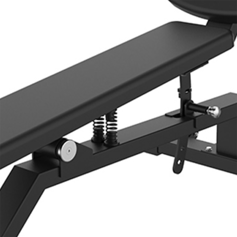 Adjustable Decline Bench B837 – detail polohovacieho mechanizmu a nosného rámu