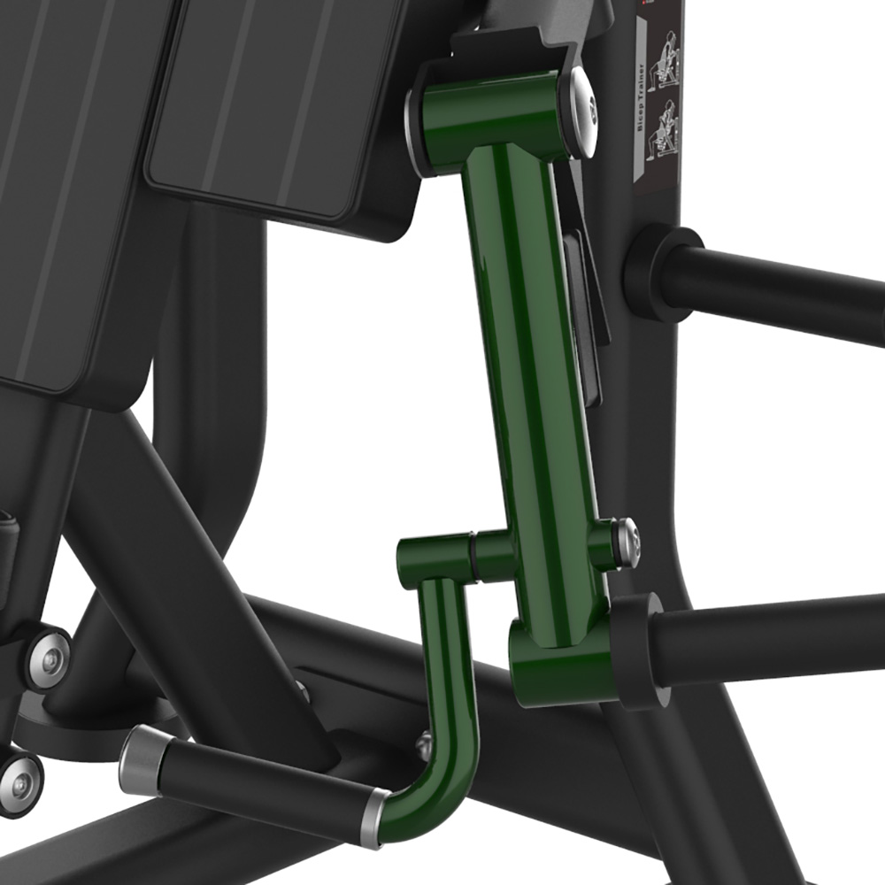 Iso-Lateral Biceps Curl B754 – detail nezávislých ramien a otočných rukovätí