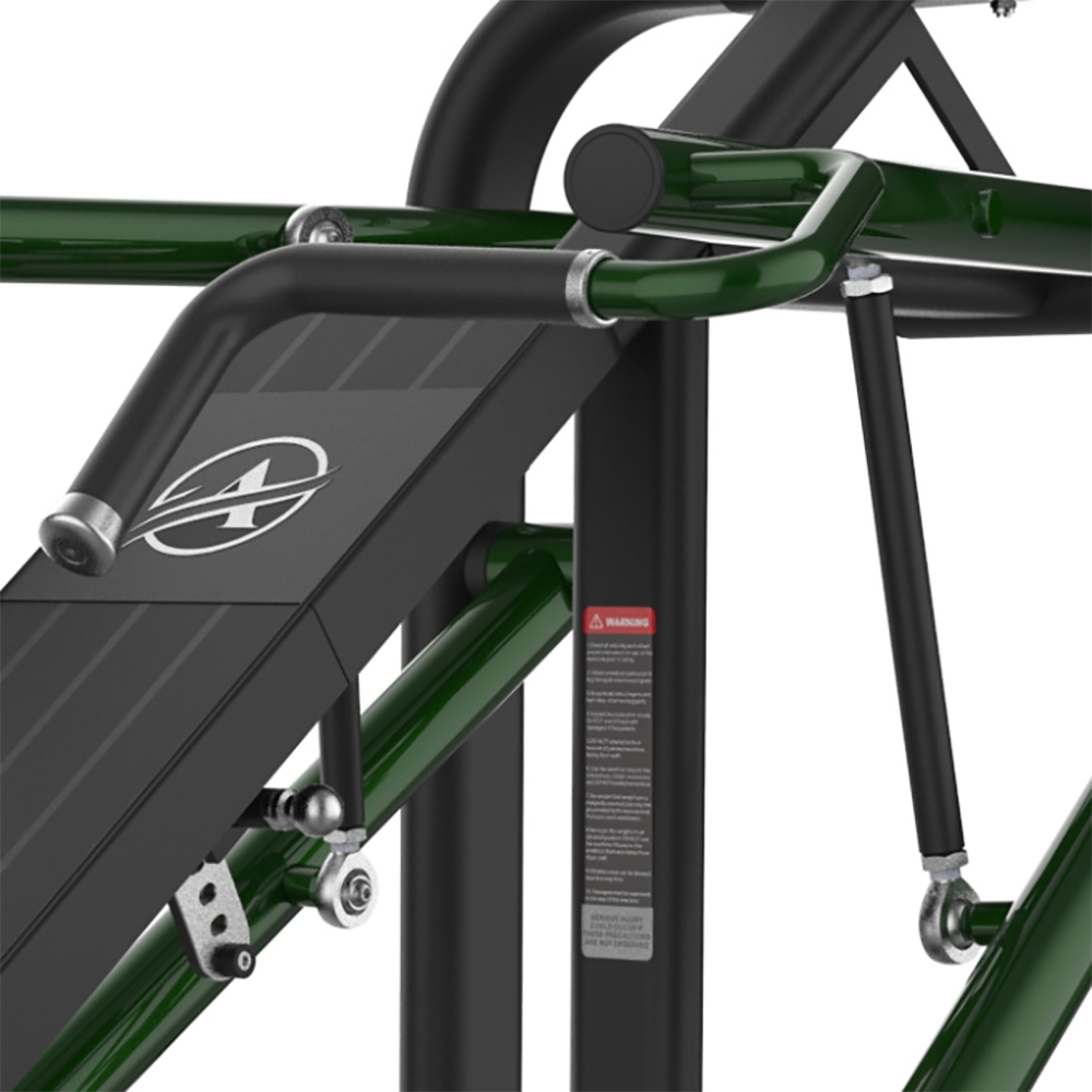 Reclining Bench Press B730 – detail nastaviteľnej počiatočnej polohy madiel