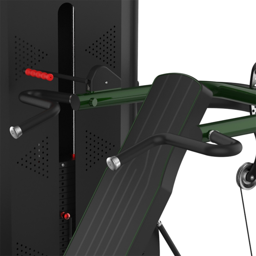 Multi Chest Press/Shoulder Press B7107 – detail nastaviteľnej počiatočnej polohy madiel