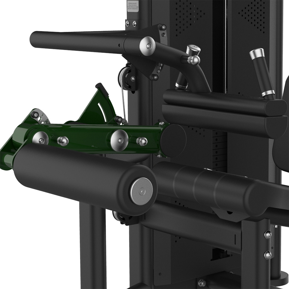 Leg Extension B7124 – detail sedadla, chrbtovej opierky a pracovného valca