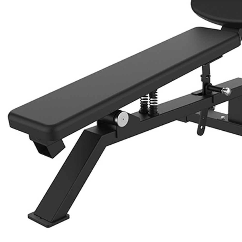 Adjustable Decline Bench B837 – detail čalúnenej dosky a fixačných valcov