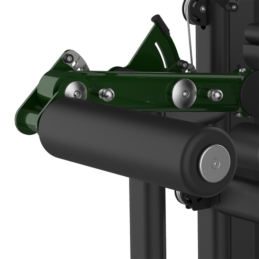 Leg Extension B7124 – detail nastaviteľného holenného valca a pracovného ramena