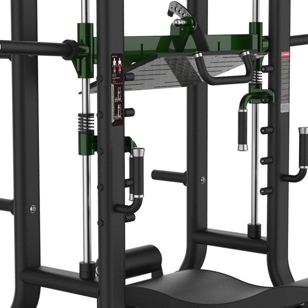90 Degree Leg Press B763 – detail vodiaceho mechanizmu a pohyblivého rámu