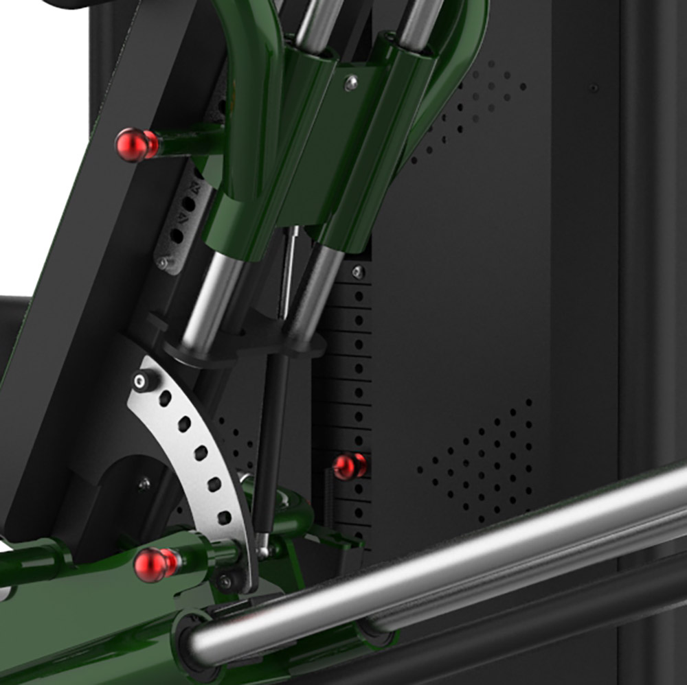 Seated Leg Press B7108 – detail záťažového stĺpca 100 kg
