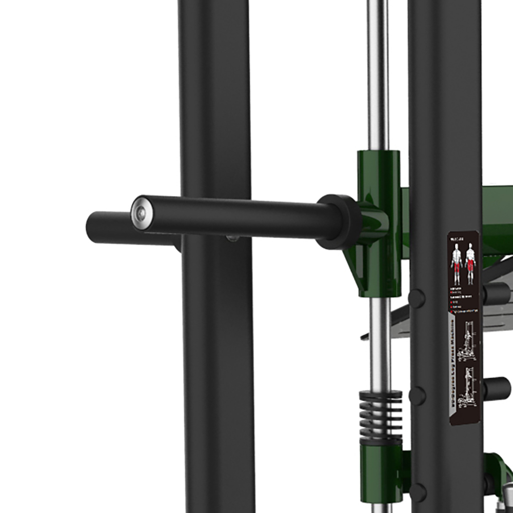 90 Degree Leg Press B763 – detail držiakov a tŕňov na kotúče