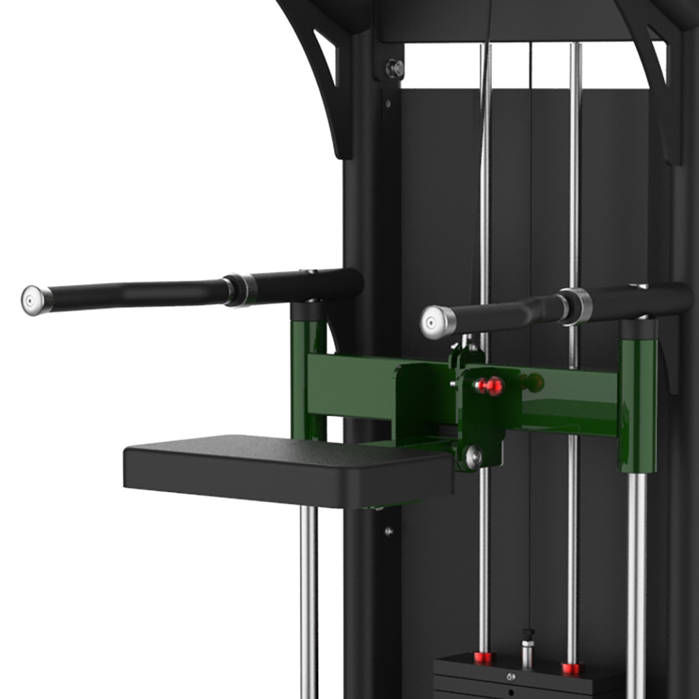 4GYMS Assisted Pull Up & Dip – detail madiel a bočných bradiel