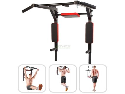 Hrazda + bradlá 3v1 na stenu/rebriny (farba biela)