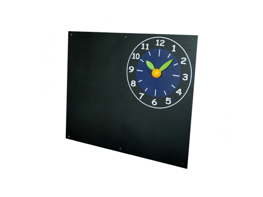 czarna tablica kredowa zegar