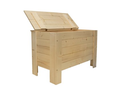 3670 10 drevena truhla s vikem na nozkach 80x39x52 cm